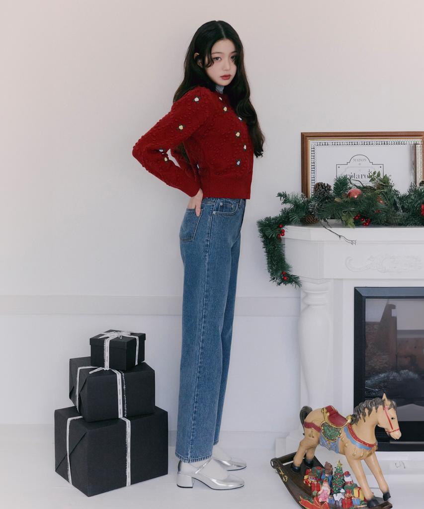 ROLAROLA Semi Wide Denim Pants Deep Blue