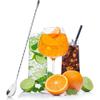 2Pcs Cocktail Spoon Long Handle Bar Spoon - 12" Metal Spoons Drink Mixers for Cocktails Stainless Steel Spoons Stirring Spoons for Coffee Bar