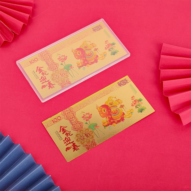 Gold Foil Commemorative Banknote For Collection Home Decor Gold Foil Commemorative Notes Red Envelope Gift