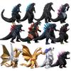 New 10cm Godzilla VS Kingkong Gojira Soft Glue King Ghidorah Action Figure Movable Joints Model Toys For Kid Boy Gift