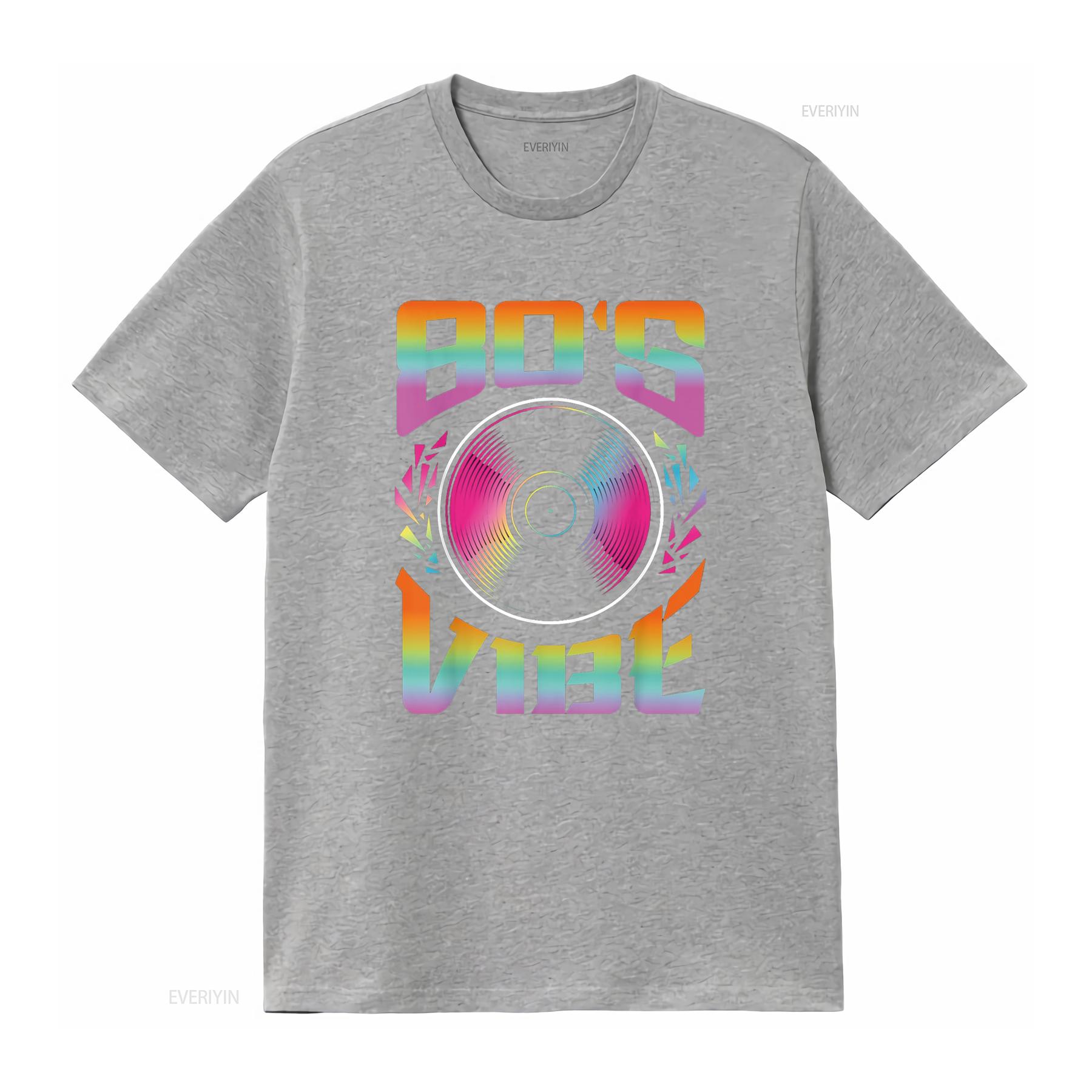 

80s Outfit Costume Party Retro 80 s Vibe T Shirt vintage Washed Stretched Breathable Comfortable designer clothes Stylish S