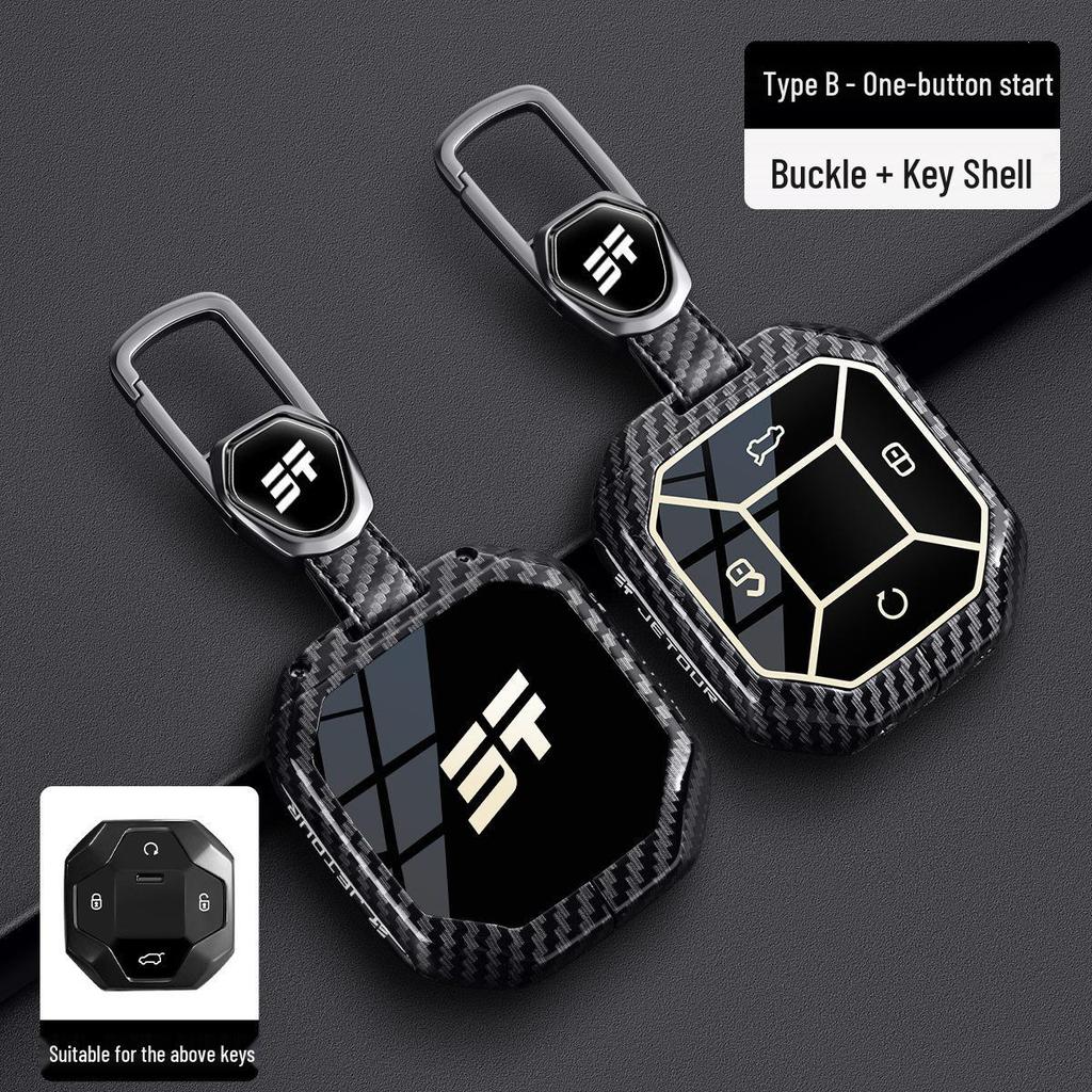 Jetour Traveler 23-26 Key Case: New Chery Traveler Metal Shell with Buckle for Cross-border Use