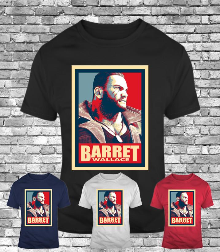 Barret T-Shirt FF7 Game Final Fantasy VII Remake Wallace Funny Gaming Gift Tee Unisex T-Shirt L
