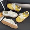 Leather German Training Shoes Women's Spring and Summer New Lace-up Fashion Casual Shoes Breathable Flat-bottomed Sports Casual Board Shoes