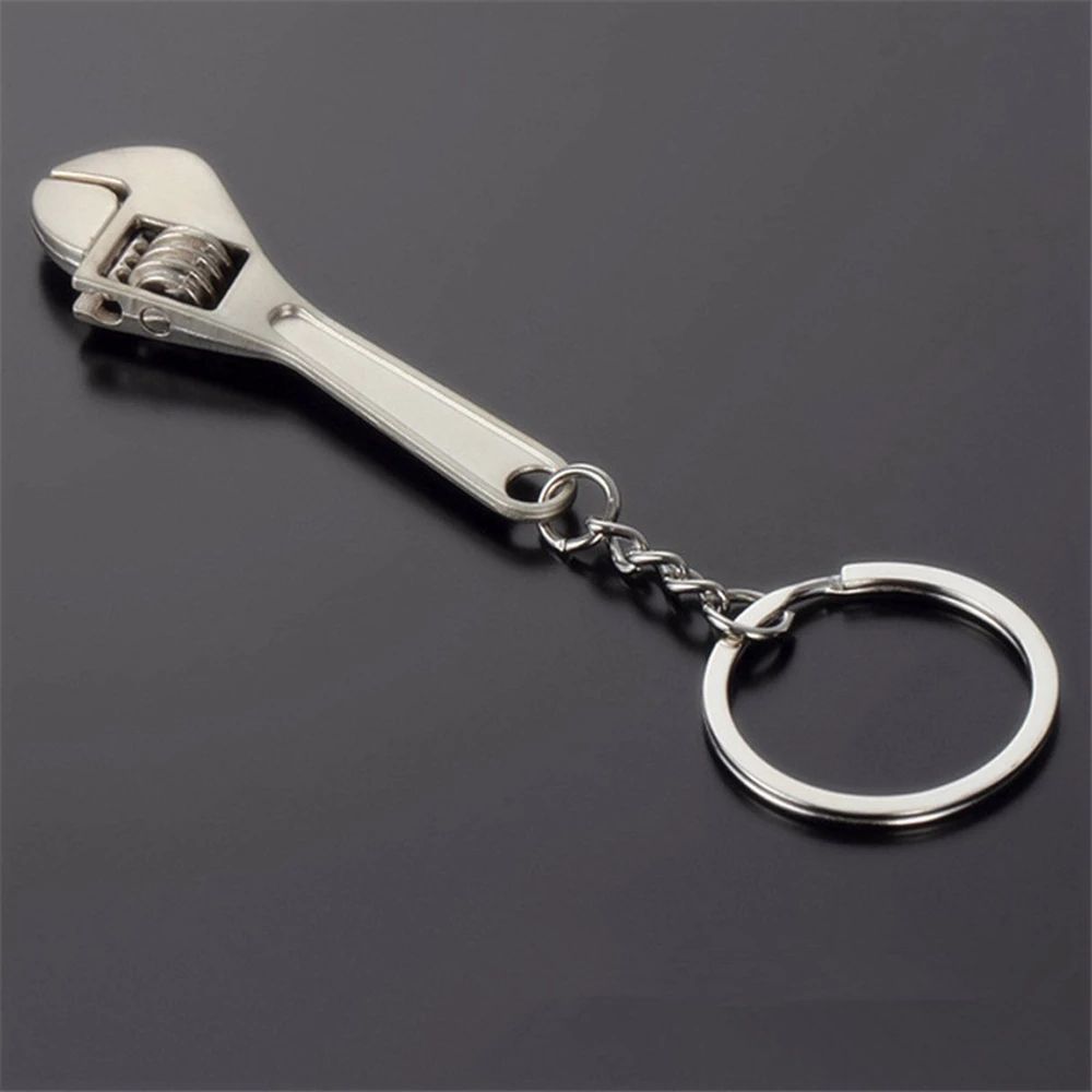 KeyRing Jewelry Gift Keyfob Tools Wrench Keychain Spanner Key Chain Simulation Spanner Car Key Ring