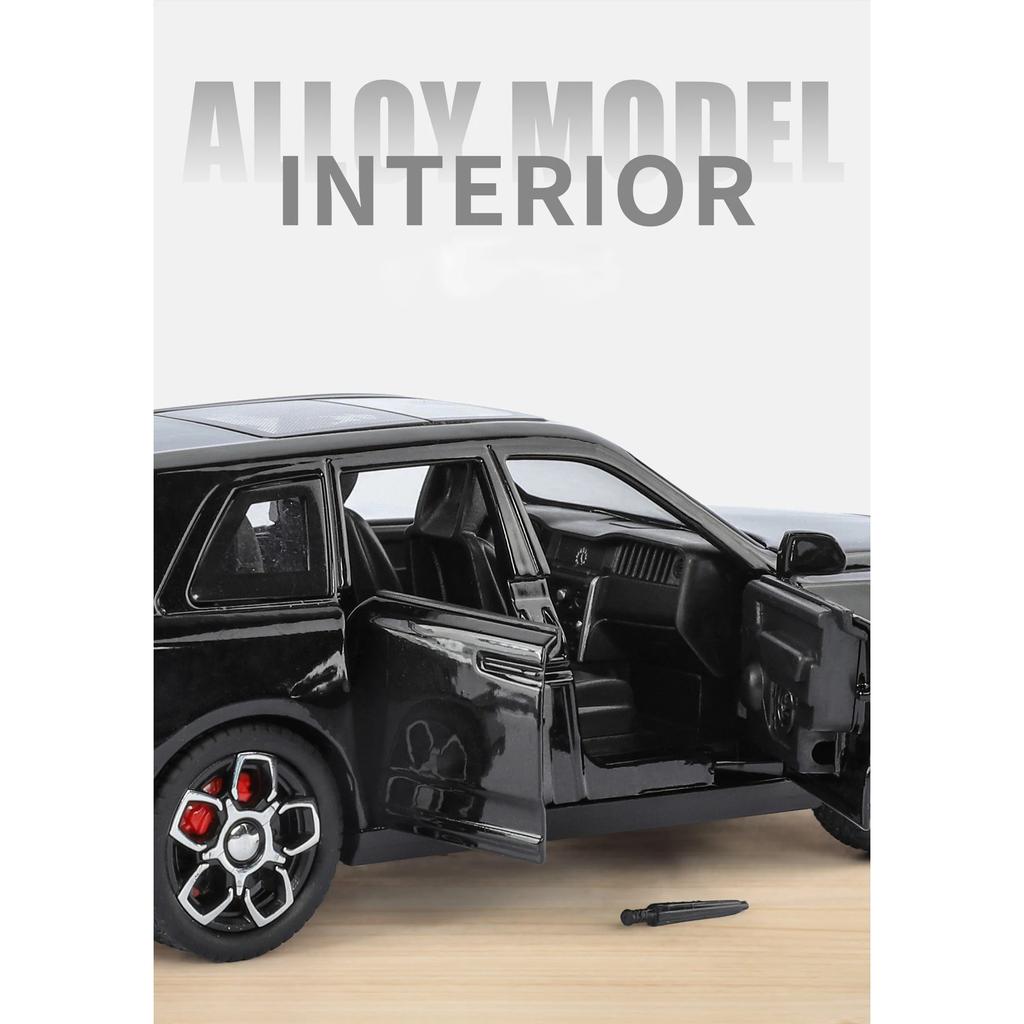 NEW 1/32 Rolls-Royce Cullinan SUV Alloy Car Model Sound and Light Pull Back Children's Toy Collectibles Birthday Gift