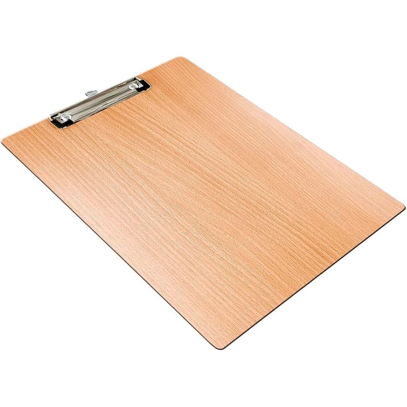 

Eduway Wooden Writing/Exam Board/Clipboard Lightweight MDF | Heavy Duty Clip for Office, School, Home, College, Shop - коричневый