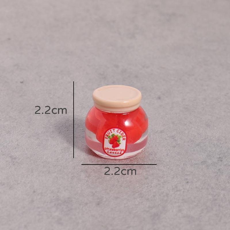 5Pcs Miniature Kitchen Decoration Dollhouse Simulation Fruit Candy Canned Jam Model Dolls House Accessories Toy