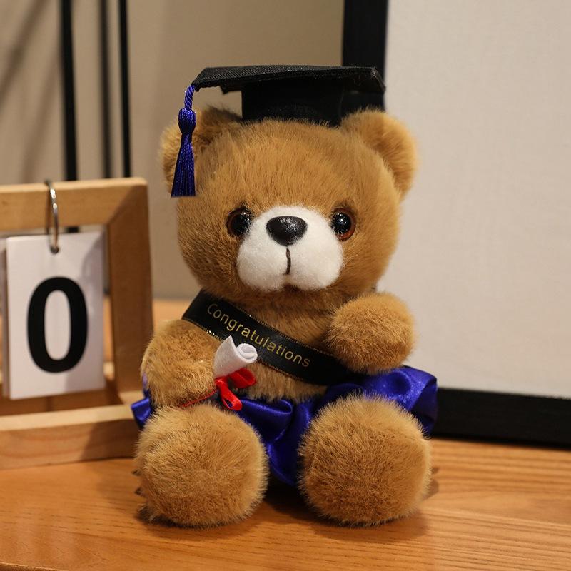 Dress Dr. Bear Doll Plush Toy Dr. Hat Bear Hug Bear Doll Ragdoll Graduation Gift