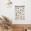 JOCASA Chicken Alphabet Vintage Metal Poster Farm Sign Decor-Retro Aluminum Metal Tin Sign for Home Wall Decor, Kitchen Farmhouse Country Farm Barn,