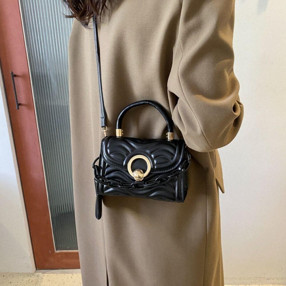 

Flap Shoulder Bags Solid Color Messenger Bag Fashion Handbags Women