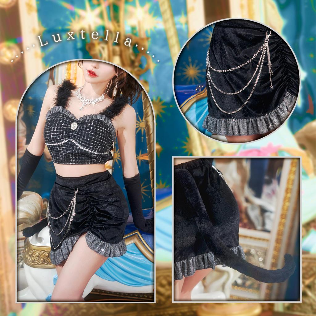 Luxterra Cosplay Halloween Midnight Cat Black [čirý kámen] dámské