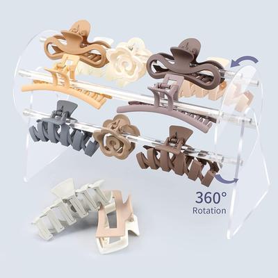 Ακρυλικό Κλιπ Μαλλιών Νύχι & Βάση Επίδειξης Αποθήκευσης Στέκας