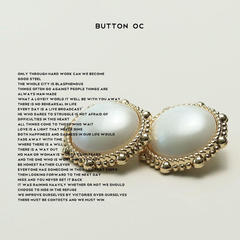 Celebrity-Stil Perlen-Metallknöpfe Retro Blazer Doppelseitiger Ledermantel Dekorative Knöpfe