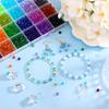1400Pcs Crystal Beads for Jewelry Making, Small Crystal Acrylic Beads Faceted Jewelry Beads Bicone Gem Beads Jewel for Jewelry