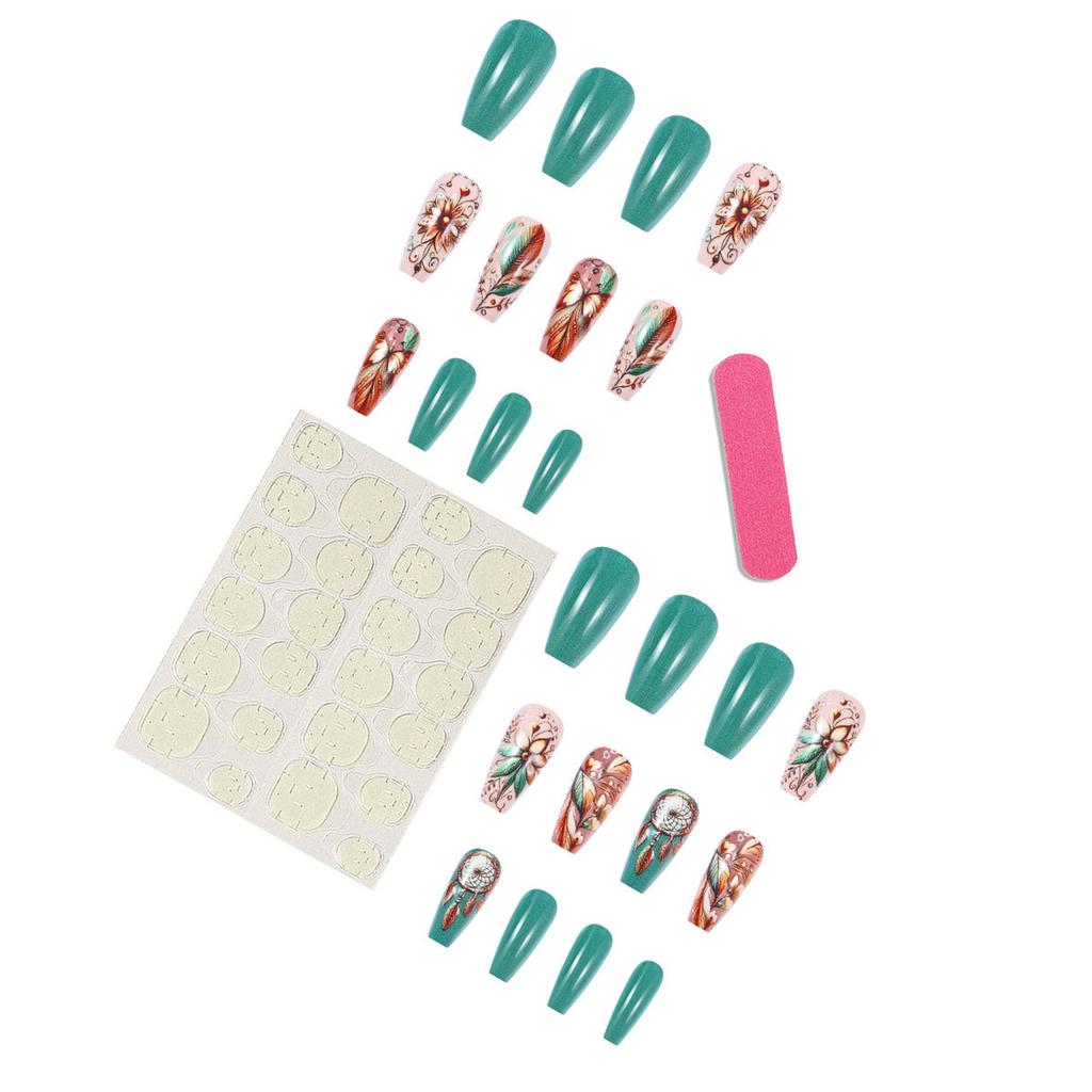 Press On Nail Square Shaped Fake Nail Glossy Stick On Nail Natural Full Cover False Nail Acrylic Glue On Nail for Women