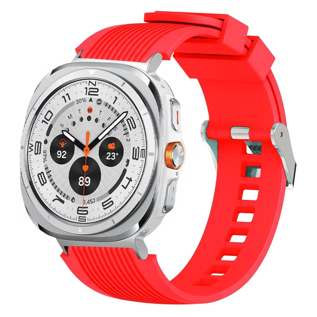 Silicone Strap For Samsung Galaxy Watch Ultra 2026 47mm Stripe Texture Replacement Band For Samsung Watch 8/8 Classic Accessory