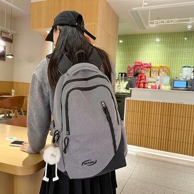Fauler Wind Einfaches Design Rucksack Vielseitig Mode Campus Stil High School Schüler Schultasche
