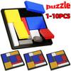 2-10pcs Logic Puzzle Brain Teaser Blocks Jigsaw Game 88 Challenges 4 Difficulty Levels Logical Thinking Training Puzzles Toys