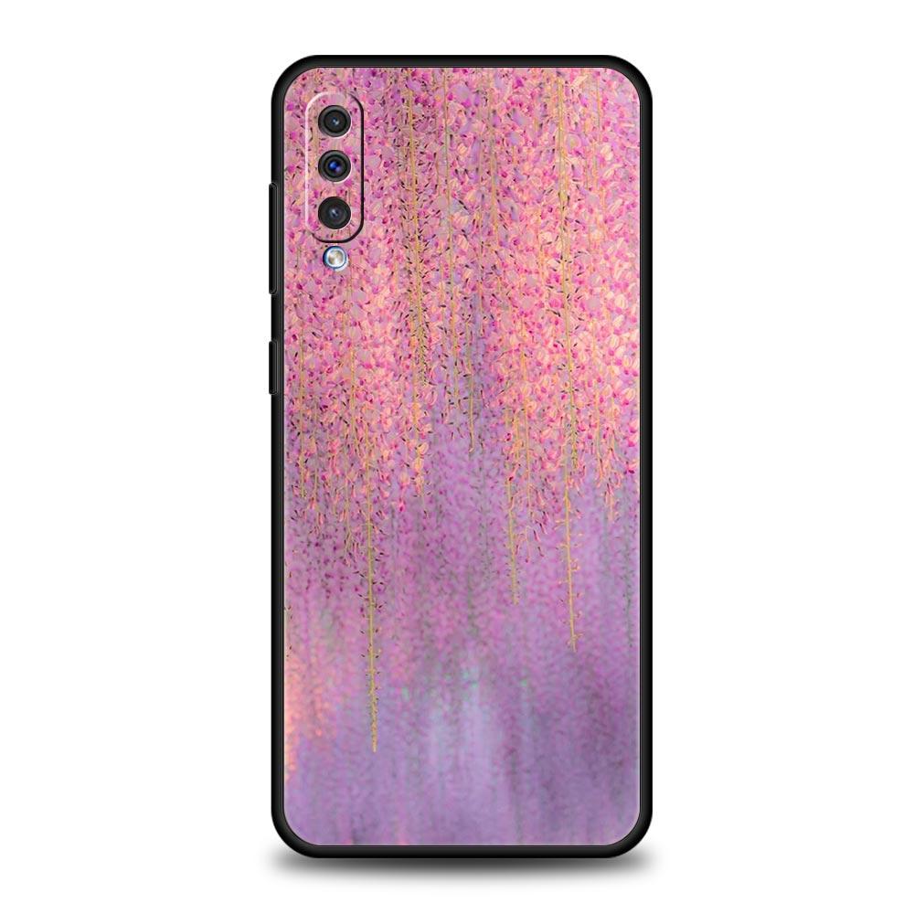 Korean Flower Phone Case for Samsung Galaxy A56 A36 A26 A16 A34 A24 A42 A22 A20 A12 A40 A30 A10 5G Soft TPU Cover Shell Fundas