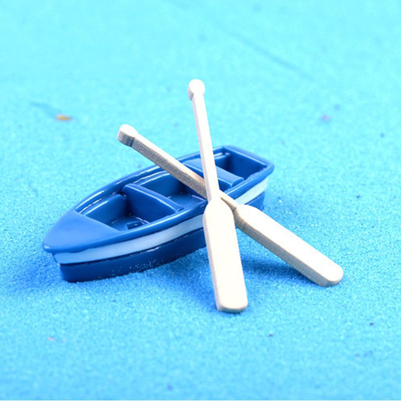 Lot 1Pcs Boat+2pcs Oar Doll House Miniatures Garden Decor DIY Craft Ornaments Lot 1Pcs Boat+2pcs Oar Doll House Miniatures Garden Decor DIY Craft Ornaments