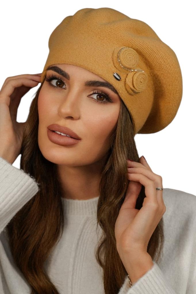 Kamea-Bara Honey Color Women' Winter Wool Beret