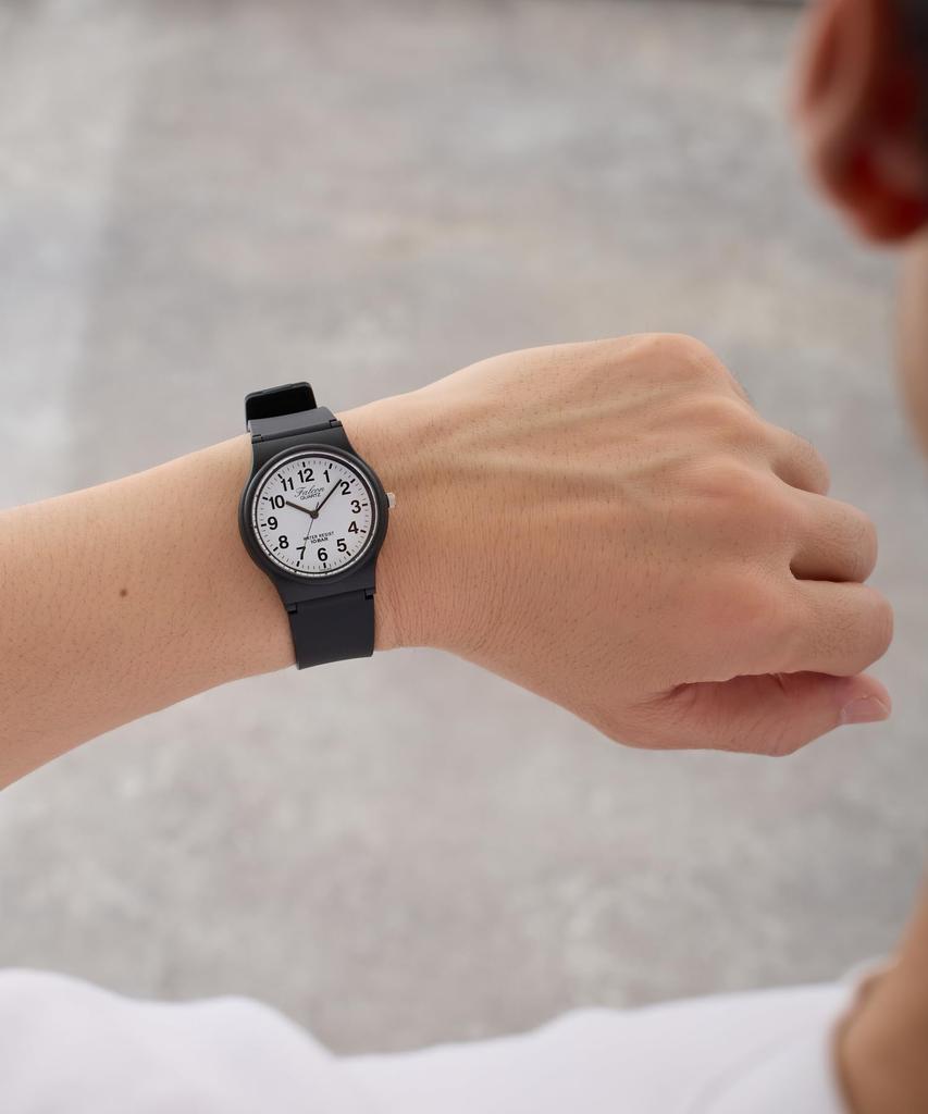 Citizen White Analog Watch with Urethane Water Resistant To 10 Perfect for Web Exclusive Q&Q VP46-852 Strap, ATM, Exams,