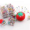 100PCS Pin Colorful 3.2cm Boxed Round Pearl Head Needles Positioning Stitch Pins DIY Dressmaking Accessories Household Tools ZYF