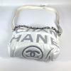 CHANEL fringe CocoNeige CC Coco Logo Crossbody Shoulder Bag Nylon White