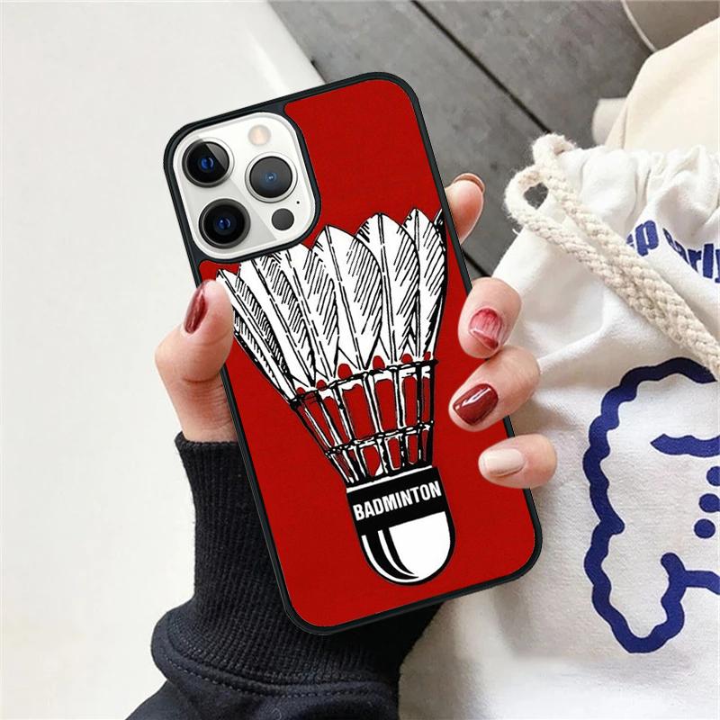 Badminton Sport Phone Case For iPhone 17 Air 15 16 Cover 11 13 14 Pro Max 12 Plus Max Fundas