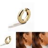 Fashion Copper Hoop Earrings For Women Trendy Geometric Design For Street Style