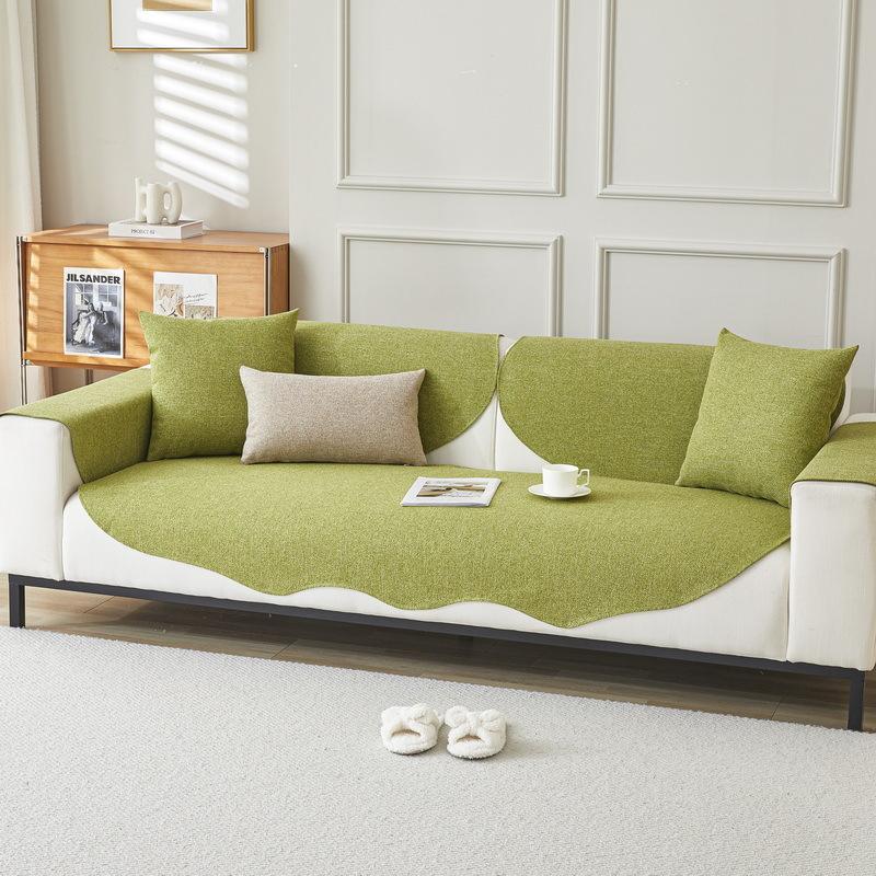 

Ins Style High-Grade Special-Shaped Sofa Cushion, Universal Non-Slip Cover For All Seasons, Irregular Cotton And Linen Seat Cushion Cover Cloth Towel 70*70cm