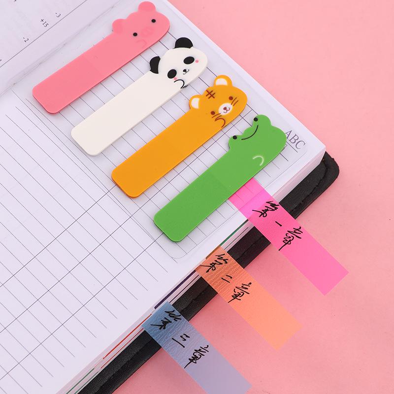 Colorful Fluorescent Index Stickers: Cute, Removable, Transparent Labels for Students