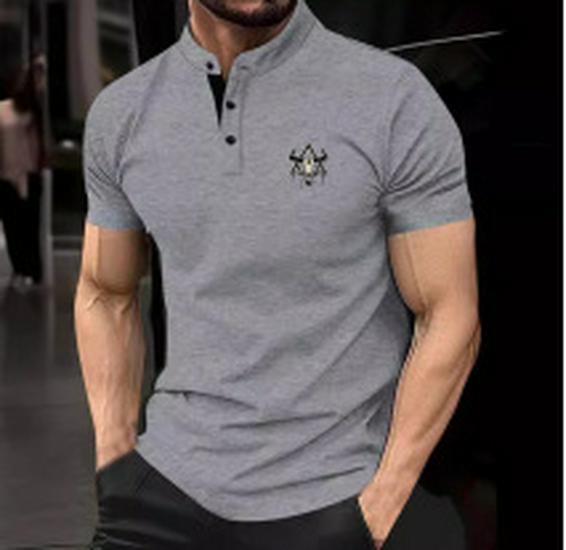 Herr sommar 2024 sportpolotröja med ficka med dragkedja