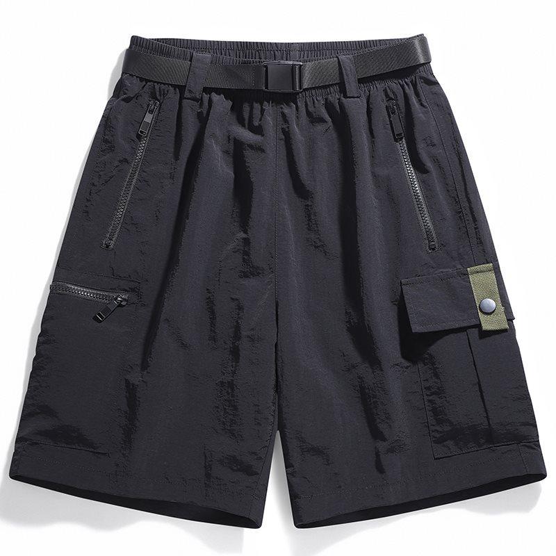 

Men s Quick-Drying Multi-Pocket Outdoor Capris Shorts 2XL чёрный