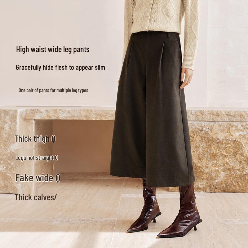 Xiangying High-Waisted Cropped Casual Pants