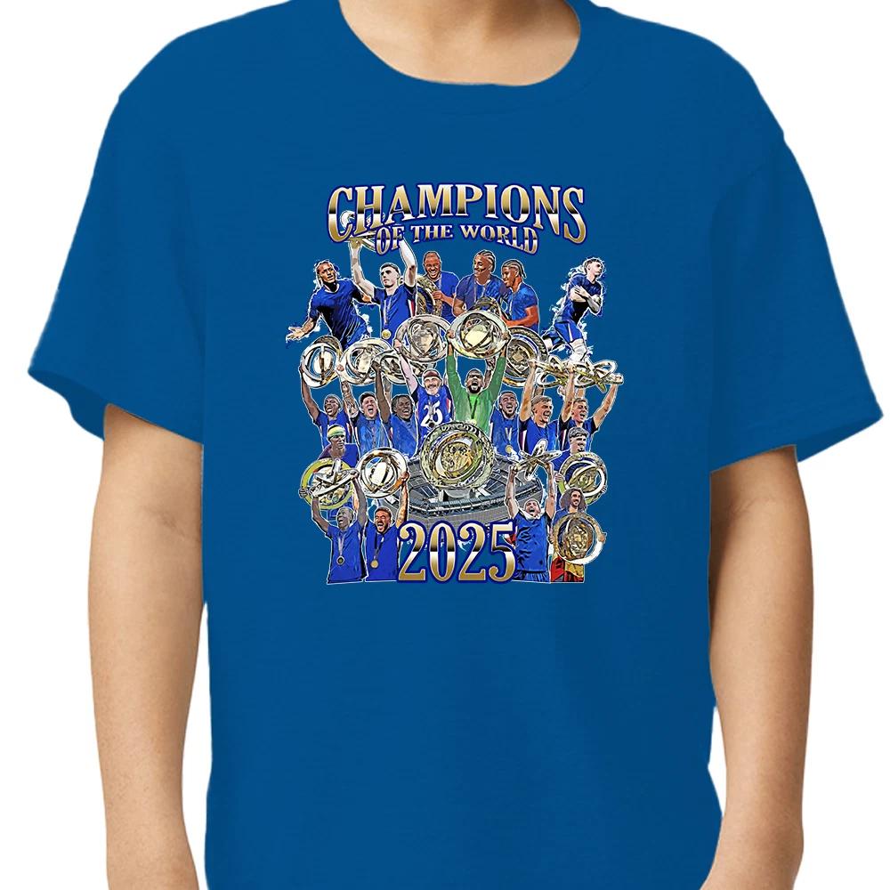 Chelsea Champions Of The World T-Shirt Tee 3-13 Years World Club Winners 2025 L