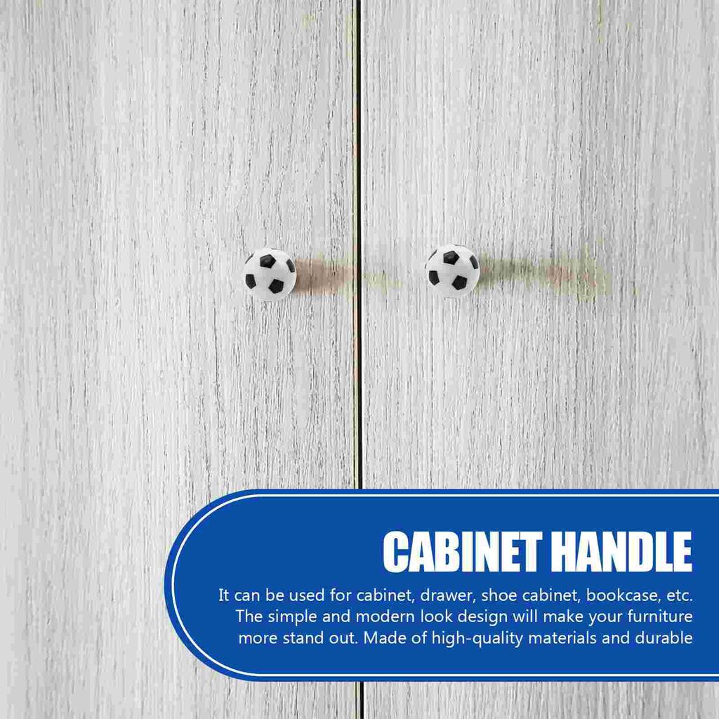 5 Pcs Football Handle Door Knob Drawer Pull Outdoor Cabinet Children's Room Abs
