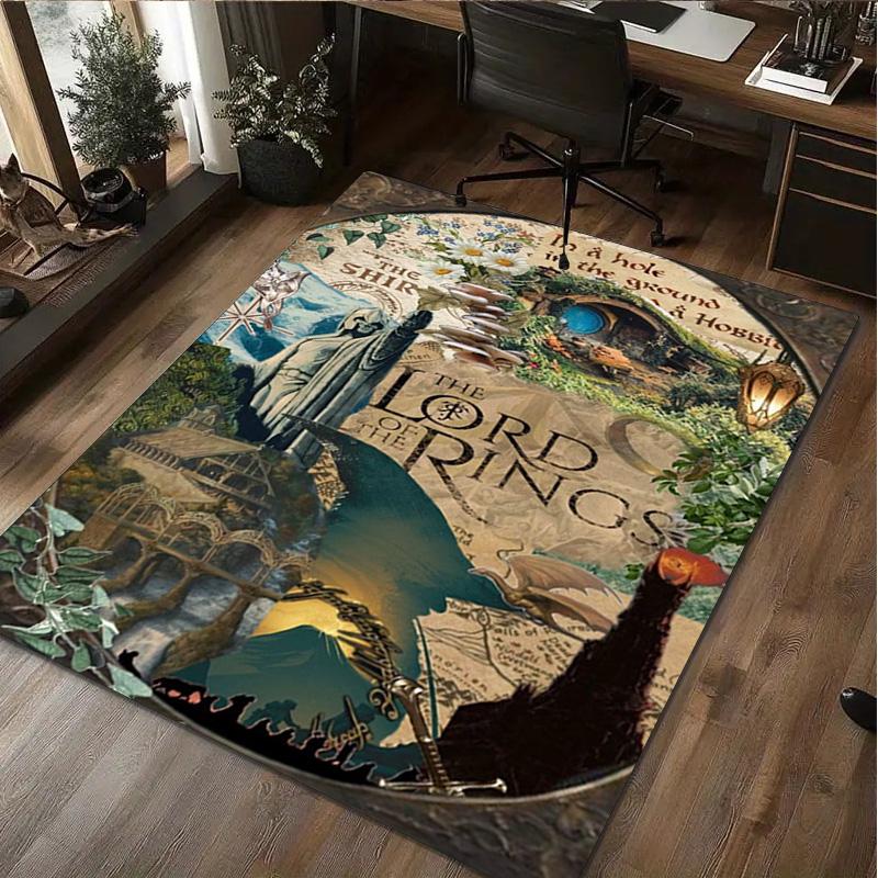 The Lord Of The Rings Carpet Office Decorative Carpet For Living Room Bedroom Door Mat Floor Rug Computer Chair Area Rug