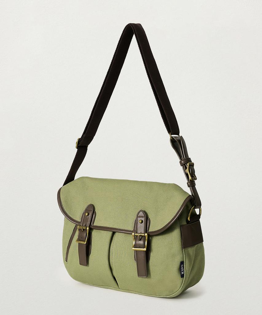 Borsa a tracolla in tela Satur Classic Kaki