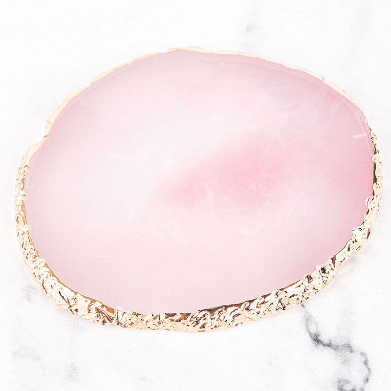 Gold Edge Resin Agate Nail Art Palette