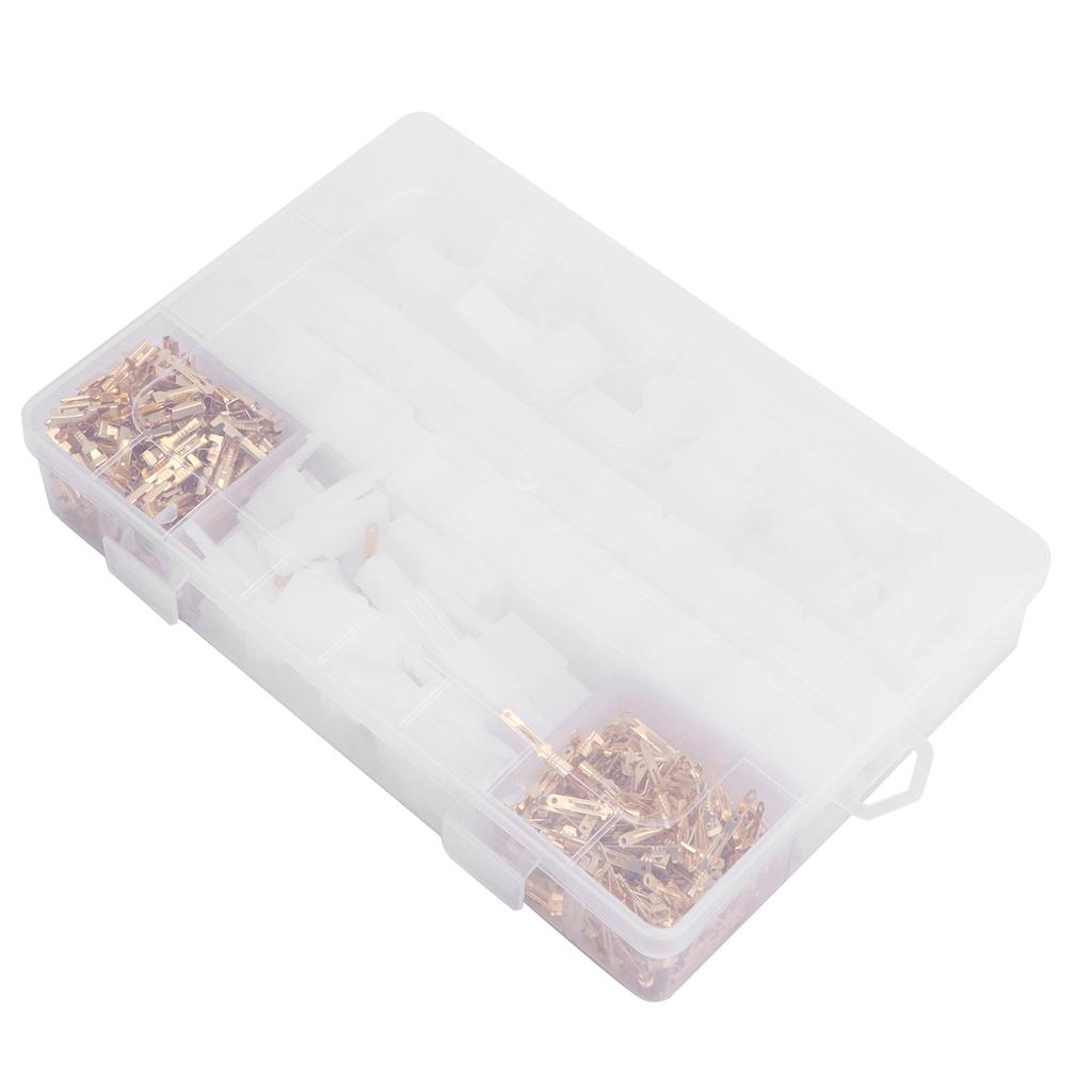 580PCS Car Electrical Connector Block Insulating Terminal 2.8mm 2 3 4 6 9Pin for Motorcycle Boat