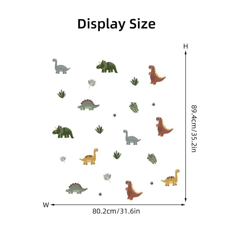 Cartoon Animal Cute Dinosaur Wall Stickers Removable for Kids Room Decoration Background Living Room Baby Nursery Wall Decals