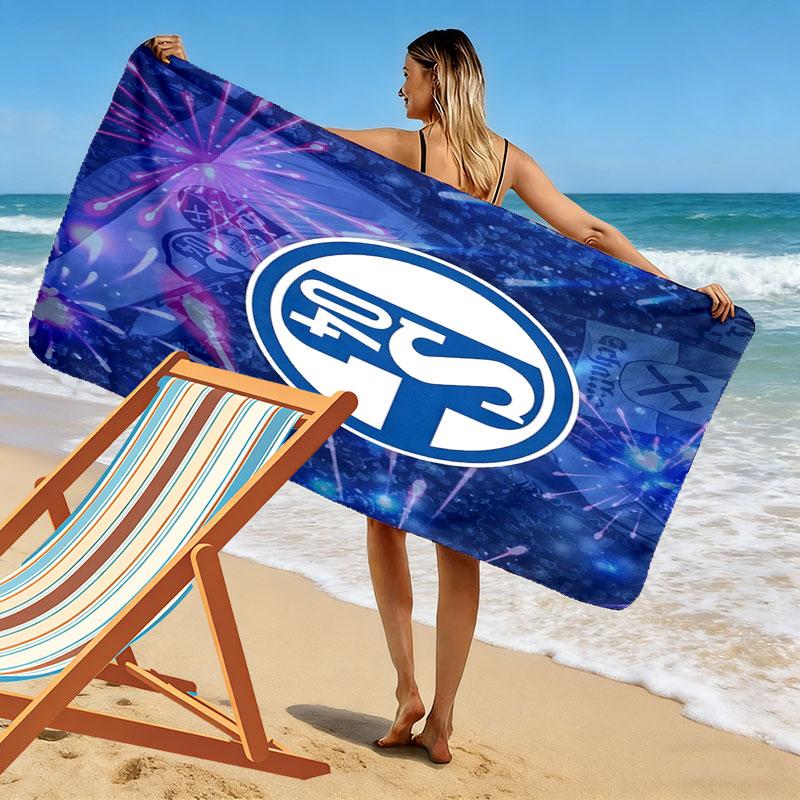 Asciugamano da Spiaggia Schalke, Asciugamano Grande Morbido ad Asciugatura Rapida per Spiaggia Campeggio Nuoto