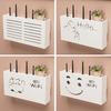 Nová Bezdrátová Wifi Router Úložná Krabička Zásuvka do Obývacího Pokojku Wifi Dekorace Nástěnný Držák na TV Set-top Box Organizér Kabelů a Napájení