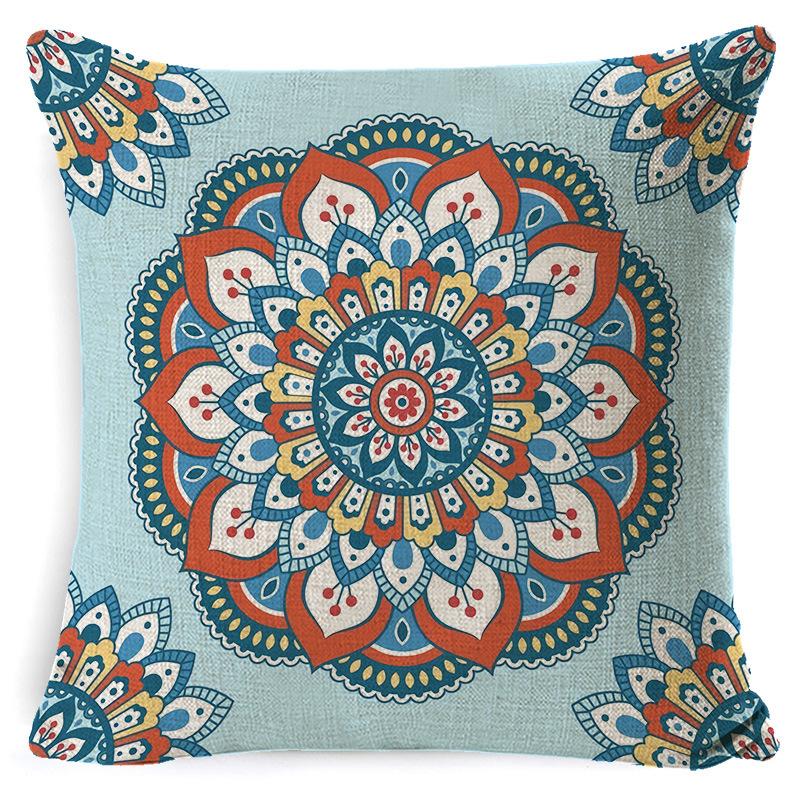 

New Linen Pillow Geometric Seat Pillowcase Sofa Cushion Car Bedside Lumbar Pillow Office 45 * 45 (including pillow core)