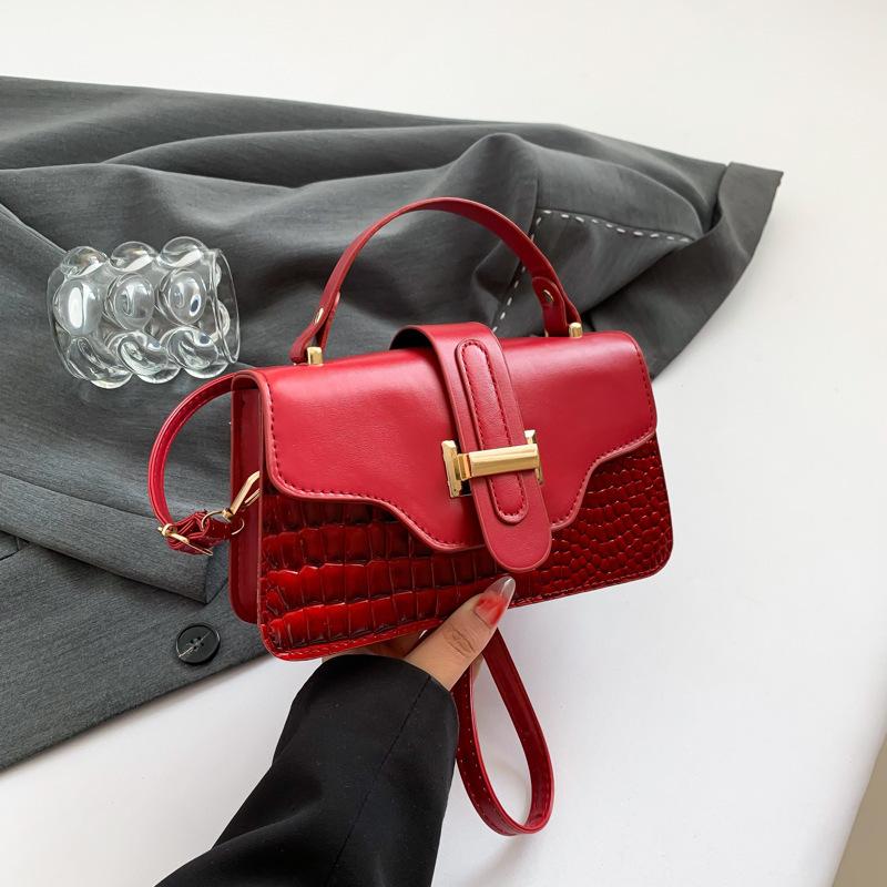 Foreign style light luxury casual simple handbag 2025 new retro niche design trend single shoulder crossbody small square bag