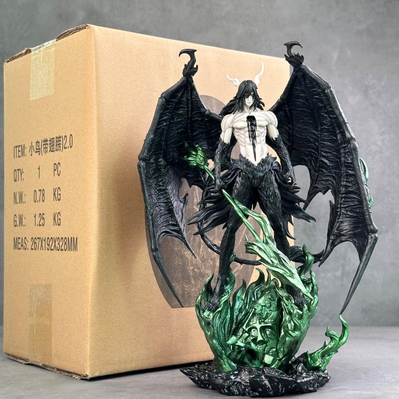 Bleach 30cm Large Statue Ulquiorra Schiffer 2.0 Black Wing Kurosaki Ichigo 3.0 Vasto Lorde GK Statue Collectible Anime Figure