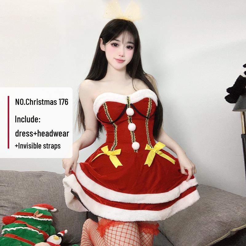 2024 Women's Sexy Christmas & New Year Costume - Little Devil Performance Outfit for Social Media Influencers