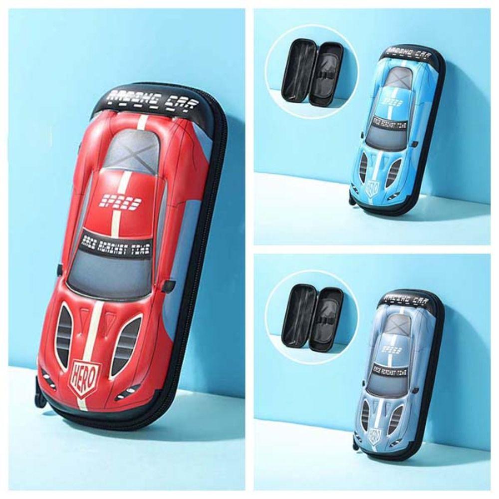 Tegneserie Oppbevaring Pennlomme Trykkbestandig 3D Pennorganisator Pennveske Bil Blyantetui Elever